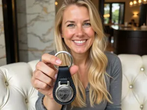 Leather Keychain Durable Tuning Racing Edition